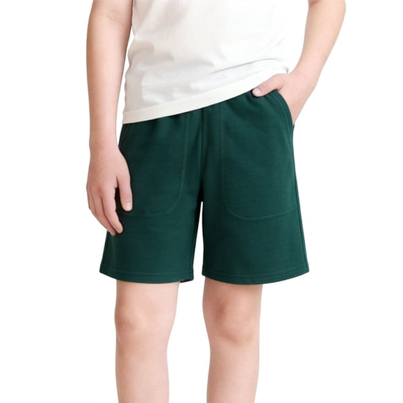 Shorts Unisex para Niñas y Niños, Ligeros, Cintura Elástica, Bermudas de Vestir con Bolsillos, 7-8 Años