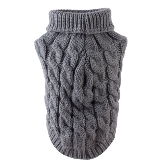 Ropa de invierno cálida y cómoda para perros Suéter para mascotas de color sólido