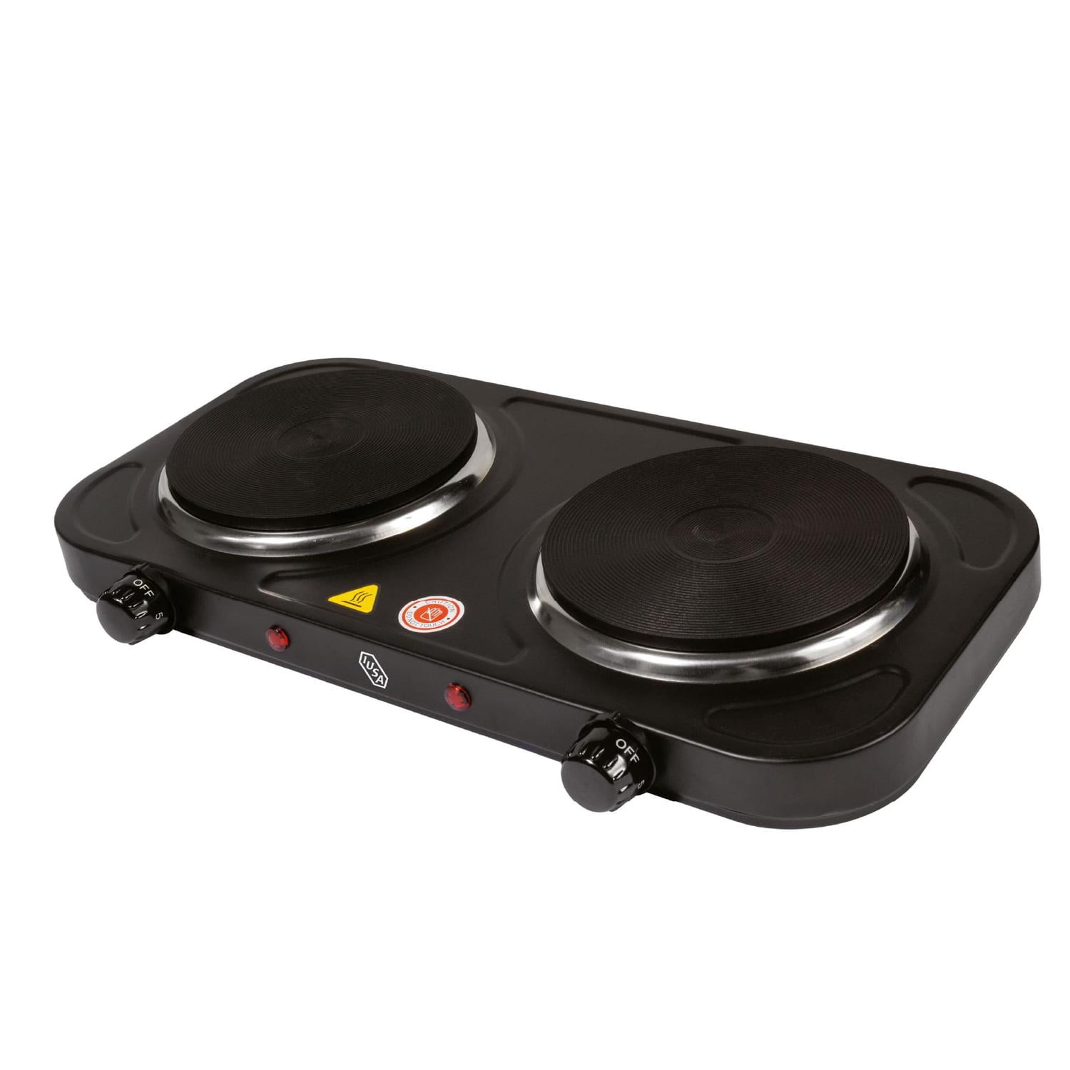 Parrilla eléctrica Iusa 2 Quemadores Disco negro