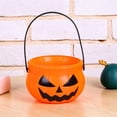 thumbnail image 3 of Xihbxyly Cesta de Dulces de Calabaza de Halloween, Diseño de Cara Malvada Espeluznante, Material Plástico Resistente, Asa Fácil de Transportar, Almacenamiento o Decoración Versátil, Perfecta para Ped, 3 of 7