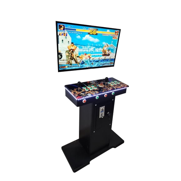 Tablero Arcade Multijuegos Con Base Y Monedero 3D WIFI 40,000 Juegos Terminado Premium, Uso Rudo