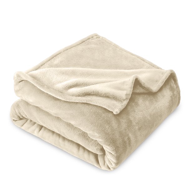 Bare Home Manta de Felpa Polar de 300 G/M², Microfibra Mullida, Suave y Afelpada, Tamaño King, Ostra