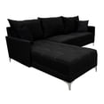 thumbnail image 2 of Sala esquinera El Bazar Store Caslon Negro 260x180 cm Lino nacional Modular, 2 of 6