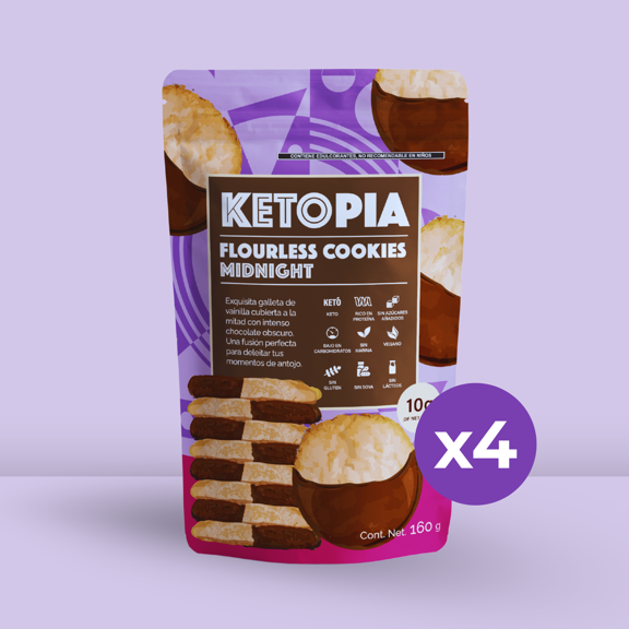 4 Pack Flourless Midnight Cookies 140g c/u