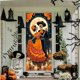 thumbnail image 4 of Cubierta de puerta de poliéster, decoración navideña de 35 x 71 pulgadas, para Halloween y Día de Muertos. Decoración de Halloween y Día de Muertos. Decoración para fiestas, Halloween, otoño, hogar, a, 4 of 6