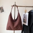 thumbnail image 4 of Bolso tote de pana, bandolera | Bolso de mano informal de gran capacidad estilo gamuza | Bolso de viaje de tela suave con bolsillo desmontable y correa ajustable, 4 of 6
