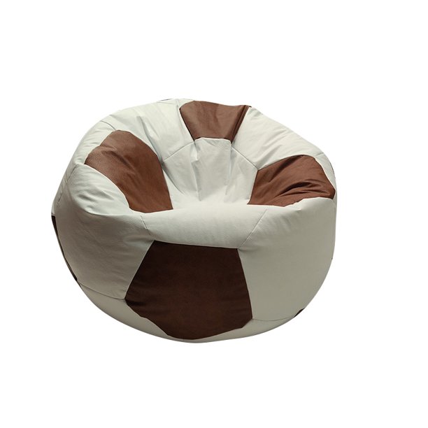 Sillon Puff Lunics Balon Soccer Grande blanco/capuccino