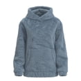 thumbnail image 1 of Sudadera George para Niño, Borrego con Capucha Cowl, Acero Talla 14, 1 of 4
