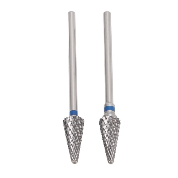 Broca De Uñas En Forma De Cono, 2 Piezas Broca De Uñas De Cono Cónico Herramienta De Pedicura De Manicura Limpia De Cutículas De Tungsteno Para Lima De Taladro Eléctrico