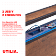 thumbnail image 3 of Base para Cama Matrimonial UTILIA con Cabecera, Luz LED y 3 Cajones de Almacenamiento, Metal Marrón, 3 of 7