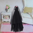 thumbnail image 5 of Ropa para muñeca nupcial, vestido de novia para niña de 11 pulgadas, traje para muñeca, vestido de princesa, accesorios para muñecas, negro, 5 of 5