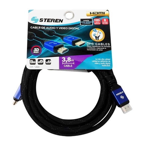 Cable HDMI Steren Alta Velocidad 3.8 m modelo 299-8120