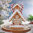thumbnail image 3 of Adornos navideños para casa de nieve con galletas y dulces, figuritas navideñas, adornos para decorar el hogar, la habitación y el dormitorio., 3 of 6