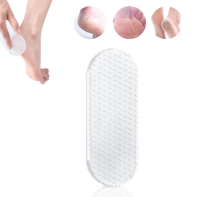 Xihbxyly Lima de Vidrio para Pies, Removedor Indoloro de Callos, Exfoliante Eficaz para Piel Muerta, Práctica Herramienta para Viajes, Elegante Diseño Transparente, Pedicura En Casa, Incluye 1 Pieza