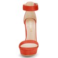 thumbnail image 2 of Sandalias de Plataforma con Correa de Tobillo Allegra K Naranja 36, 2 of 6