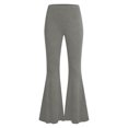 thumbnail image 4 of Amzcrzy Pantalones Acampanados Para Mujer Pantalones De Yoga Elásticos, De Pierna Ancha Y Cintura Alta, De Color Liso, Que Controlan El Abdomen Pantalones Ligeros Y Suaves Para Mujer S-2XL Gris, 4 of 6