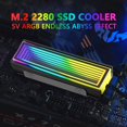 thumbnail image 4 of M.2 ARGB Radiador de Computadora 2280 SSD M2 Radiador PC RGB M.2 Nvme Enfriador Disipador de Efecto Abismo Sin Fin,Plata, 4 of 10