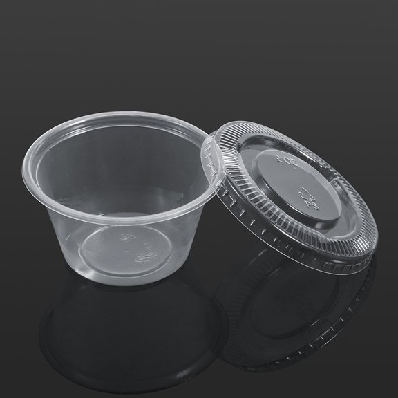 4 Tamaños Desechables De Plástico Para Gelatina, Plastikbecher, 1 Onza, Salsa Transparente, Chutney, Vasos Para Fiestas A Granel, Tapa, Comida Para Llevar, Vasos Calientes Para