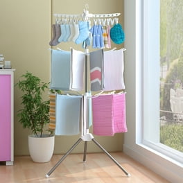 Tendedero Multifuncional de Gran Tamaño, Plegable para Ahorrar Espacio y Amplio Secado. Dos En Uno: Ideal para Interiores y Exteriores.