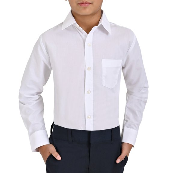 Camisa Juvenil Yale Boys Regular Fit Manga larga 3402 Blanco