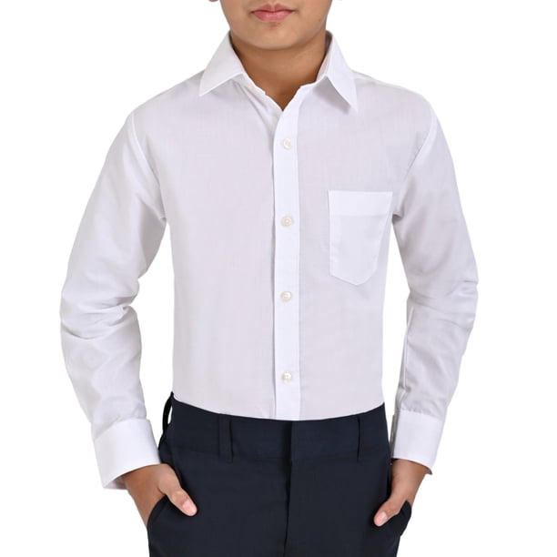Camisa Juvenil Yale Boys Regular Fit Manga larga 3402 Blanco