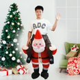 thumbnail image 4 of Divertido Disfraz De Santa Riding Inflable Show Party Cosplay Jugando Accesorios Para Niños Festivales De Navidad De Pascua Parques De Parques, 4 of 7
