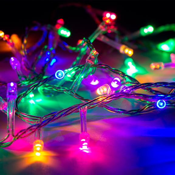 Cascada de Luces Navicolors  Navideña Decorativa Luz Led Multicolor 150 Focos 8 Funciones Cable Transparente 2 m