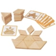 thumbnail image 4 of Juego de bloques de diseño de madera de 54 piezas, rompecabezas con forma geométrica, juegos de desarrollo de aprendizaje temprano para bebés, niñas y, 4 of 9
