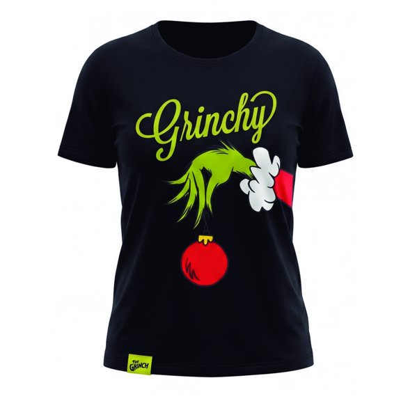 Playera The Grinch para Dama, con Estampados, Negro Talla G