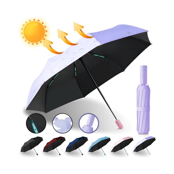 Sombrilla Paraguas Automática 12k 30 cm Colores Surtidos lila