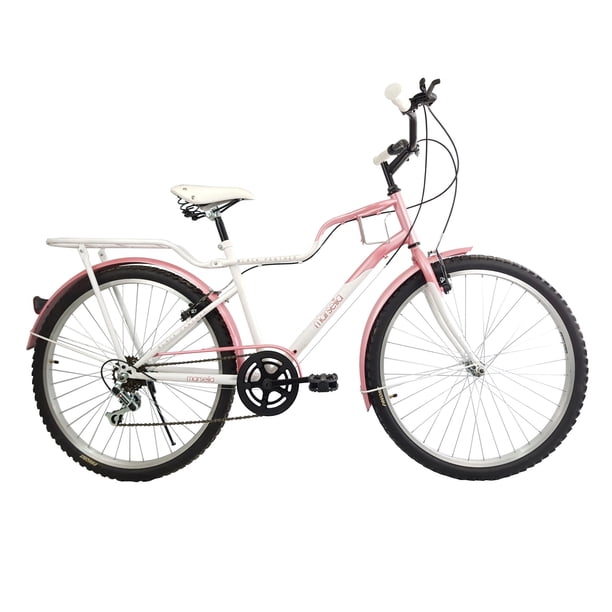 Bicicleta Black Panther Marsella R26 6V C/Parr Rosa