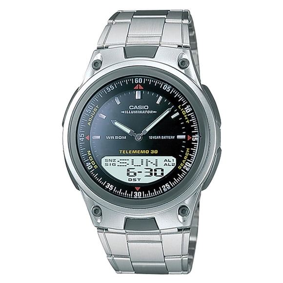 Reloj CASIO AW-80D-1AVCF ILLUMINATOR 10 Year Battery-Acero plateado 40 mm Casio AW-80D-1AVCF