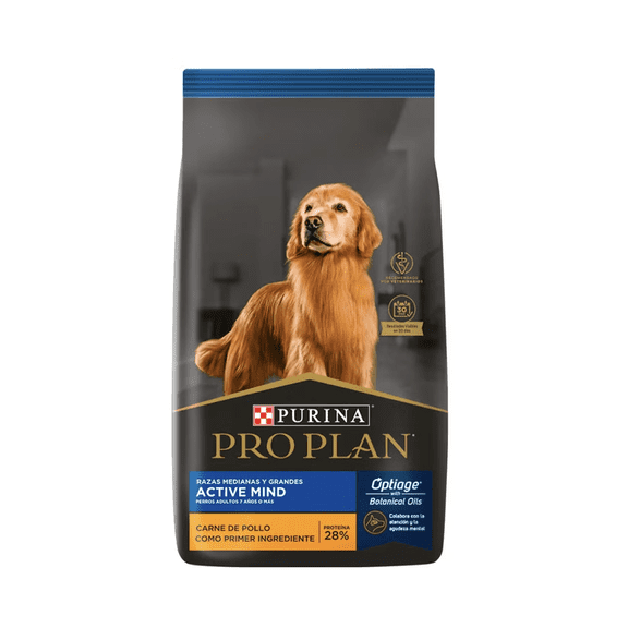 PRO PLAN ACTIVE MIND RAZAS MEDIANAS Y GRANDES 10 KG ORIGINAL SELLADO