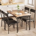 thumbnail image 3 of Yeshouse Mesa de cocina con sillas, mesa de comedor para 4, mesa de comedor Rectangular de Metal y madera con 4 sillas tapizadas, 3 of 7