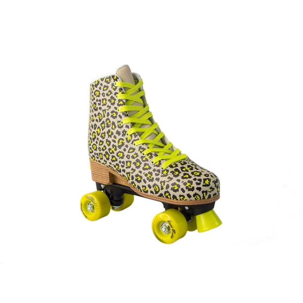 Patines Quads Sweet Rocket Ajustables Talla 25 a 26.5 Diseño Animal Print Leopardo