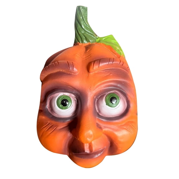Xihbxyly Decoración de Halloween con Forma de Humanoide, Diseño Único de Calabaza, Hojas de Tela y Sombrero de Copa de Encaje, Base con Peso Seguro, Decoración de Fiesta Caprichosa, Espíritu Navideño