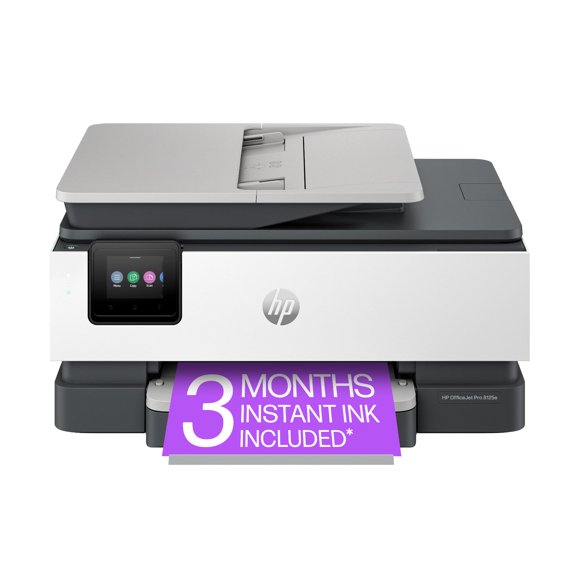 HP OfficeJet Pro 8125e Impresora inalámbrica de inyección de Tinta a Color, impresión, escaneo, Copia, ADF, impresión dúplex, hogar y Oficina, 3 Meses de Tinta instantánea incluida (405T6A)