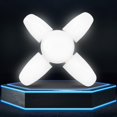 thumbnail image 3 of de cochera, 28W E27 2300lm luces LED deformables de tejado de cochera de cochera con 4 paneles LED ajustables, 3 of 8