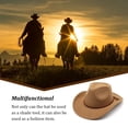 thumbnail image 4 of Sombreros de vaquero Qarigey gorras cómodas para hombre tela fieltro 58x58x12cm, 4 of 6