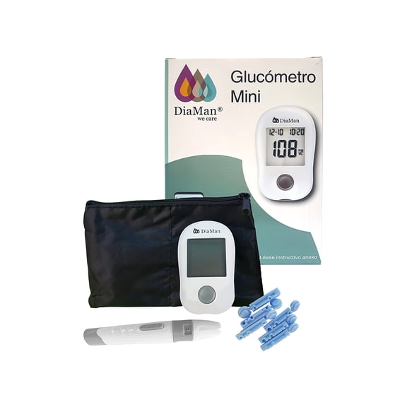 Glucómetro Diaman Mini + 50 tiras reactivas