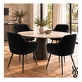 thumbnail image 4 of Set de 2 Sillas Terciopelo con Descansa Brazos para Comedor negro, 4 of 7