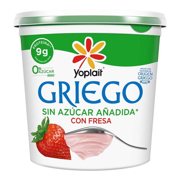 Yoghurt Yoplait Griego fresa sin azúcar añadida 750 g