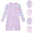 thumbnail image 5 of Odeerbi 2-12 Años Traje de Baño de Una Pieza Para Niñas Traje de Baño Con Cremallera Traje de Baño Hawaiano de Manga Corta Traje de Baño Con Cremallera, 5 of 5