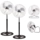 thumbnail image 1 of Ventilador 3 en 1 Multiposición, Ventilador 18 Pulgadas Multifuncional, Abanico Oscilante de Pie Pedestal Potente, Circular de Aire 3 Velocidades (Plata 2 Piezas), 1 of 7
