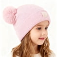 thumbnail image 3 of Lindo gorro de punto para bebé con bordado de doble corazón y doble bola de hilo. Cómodo y acogedor. Gorro cálido y abrigado para bebés., 3 of 5