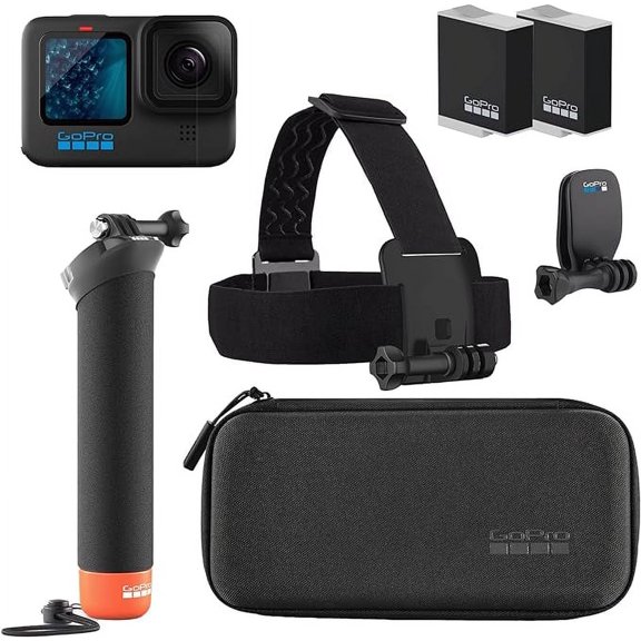 Camara GoPro HERO11 Paquete de Accesorios Negros Incluye batería Extra Enduro 2 en Total Mango Agarre Flotante Correa para la Cabeza Clip rápido Funda de Transporte