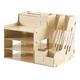 thumbnail image 1 of Organizador De Escritorio Para Oficina De Madera Clara, 1 of 5