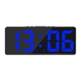thumbnail image 1 of Despertador electrónico, pantalla LED USB con 2 alarmas con atenuador de repetición Brillo Modo de brillo 5 para personas mayores Oficina en Azul Sunnimix Despertador, 1 of 8