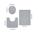 thumbnail image 3 of Juego de 3 alfombrillas de baño | Alfombras absorbentes y antideslizantes de poliéster | Modernas fundas para alfombras de baño en gris oscuro, caqui y verde | Alfombrillas de secado rápido para, 3 of 5