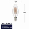 thumbnail image 2 of Bombilla LED Filamento 4W 2700K E12 Atenuable Bulbrite, 2 of 5